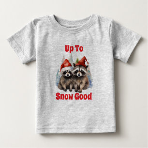 T-shirt Pour Bébé Vacances Raccoons Jusqu'À Neige Bon