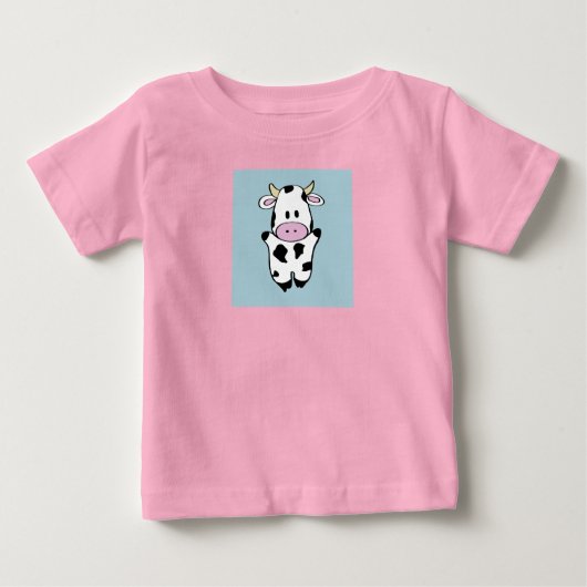 T-shirt Pour Bébé Vache (Devant)