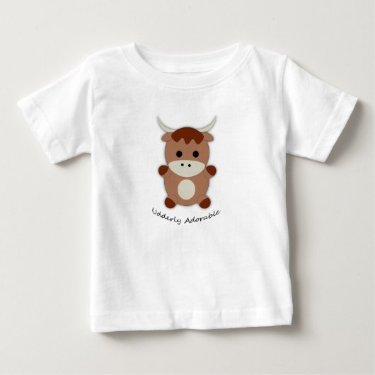 T-shirt Pour Bébé Vache absolument adorable (Devant)