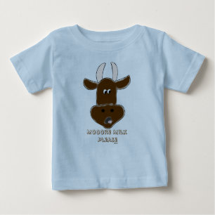 T-shirt Pour Bébé Vache Animée avec carte graphique
