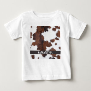 T-shirt Pour Bébé Vache Bébé Brun