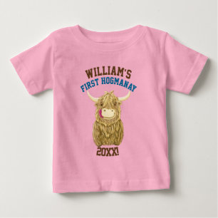 T-shirt Pour Bébé Vache des montagnes personnalisée premier Hogmana