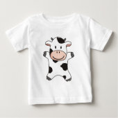 T-shirt Pour Bébé Vache mûre (Devant)