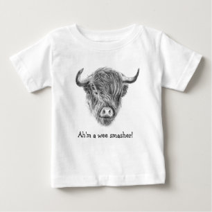 T-shirt Pour Bébé Vache petite à montagne de Smasher