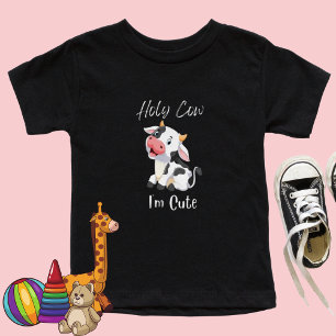 T-shirt Pour Bébé Vache Sainte Drôle Je Suis Mignon