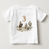 T-shirt Pour Bébé Vacher Marron Rustique Jeune, Sauvage Trois Annive (Dos)