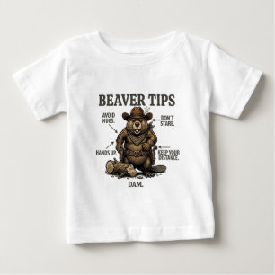 T-shirt Pour Bébé Vachette drôle Castor Cowboy Ouest Sauvage Vintage