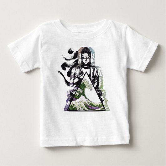 T-shirt Pour Bébé vague 2 de Bouddha (Devant)