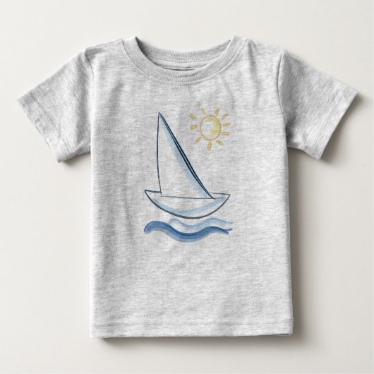T-shirt Pour Bébé Vagues (Devant)