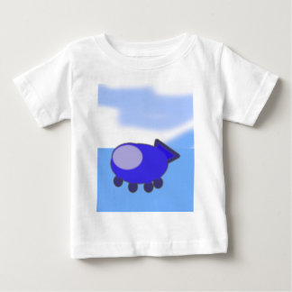 T-shirt Pour Bébé Vaisseau bleu sur les nuages bleus français