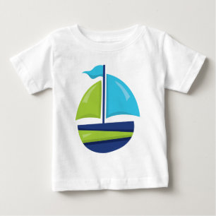 T-shirt Pour Bébé Vaisseau Plage Fun T-shirt bébé garçon