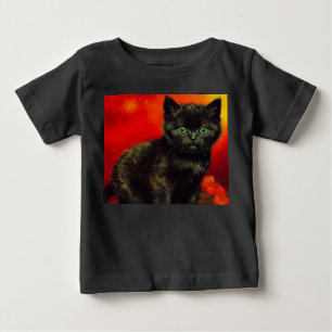 T-shirt Pour Bébé Van Gogh Black Kitten
