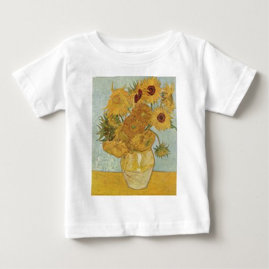 T-shirt Pour Bébé Van Gogh Peintures :Sunflower de Van Gogh (Devant)