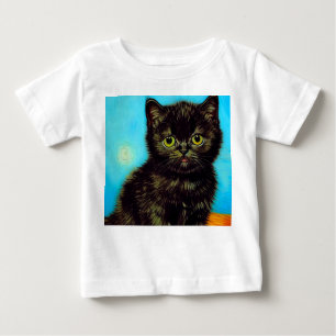 T-shirt Pour Bébé Van Gogh Style Pouting Kitten