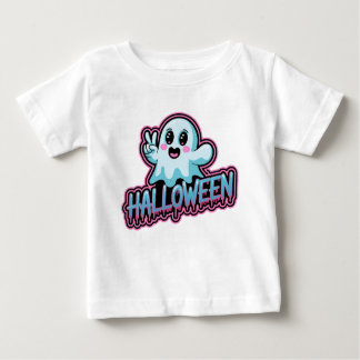 T-shirt Pour Bébé Vecteur Halloween néon brillant