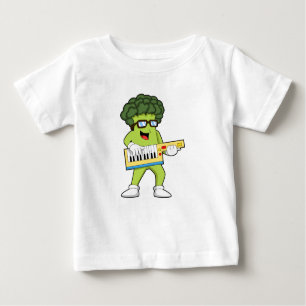 T-shirt Pour Bébé Vegan Broccoli at Music with Guitar