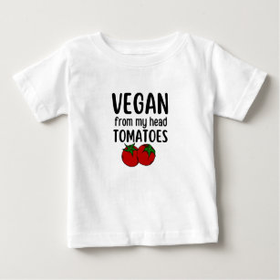 T-shirt Pour Bébé Vegan De Ma Tête Tomates