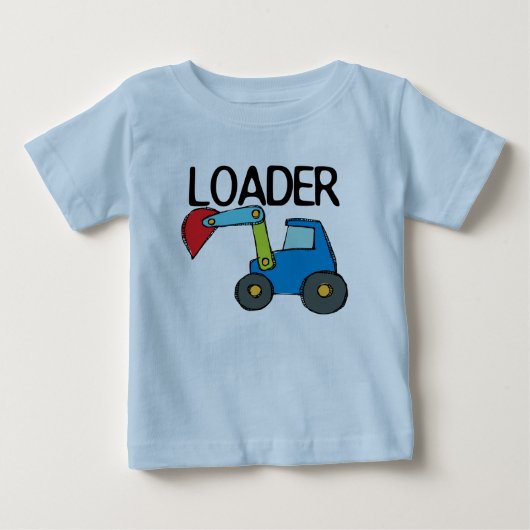 T-shirt Pour Bébé Véhicule de construction de chargeur (Devant)