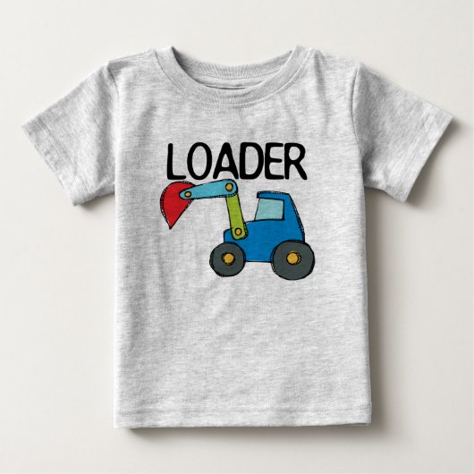 T-shirt Pour Bébé Véhicule de construction de chargeur (Devant)