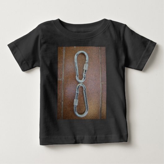 T-shirt Pour Bébé Verrouillage : Conception de serrure de carabiner (Devant)