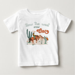 T-shirt Pour Bébé Vert Brown Rétro Comment l'Occident était l'un