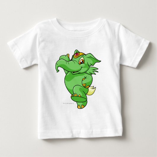 T-shirt Pour Bébé Vert d'Elephante (Devant)