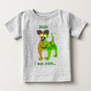 T-shirt Pour Bébé Vert... J'étais Irlandais...