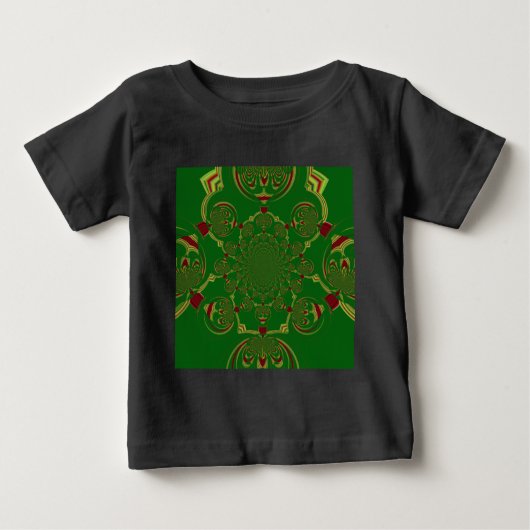 T-shirt Pour Bébé Vert vintage (Devant)
