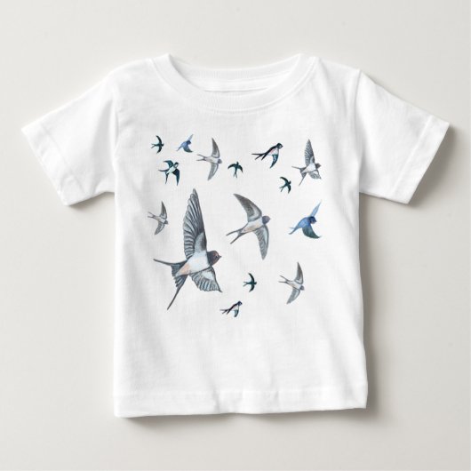 T-shirt Pour Bébé Vestige d'oiseaux avageurs volants (Devant)