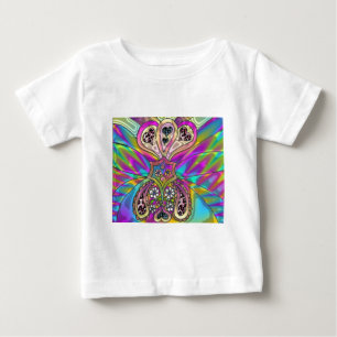 T-shirt Pour Bébé Vêtements Cadeaux Fleurs Cœurs Psychédéliques Rétr