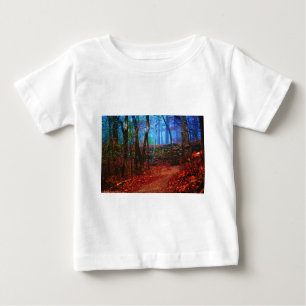 T-shirt Pour Bébé Vêtements de peinture à l'huile de forêt de feu et
