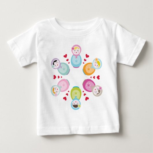 T-shirt Pour Bébé VÊTEMENTS :: poupées babushka - mandala (Devant)