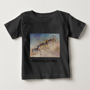 T-shirt Pour Bébé Vêtements pour bébés - Trois Chevaux de carrousel