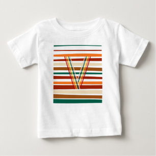 T-shirt Pour Bébé Vêtements rayés rétro d'été pour femmes et enfants