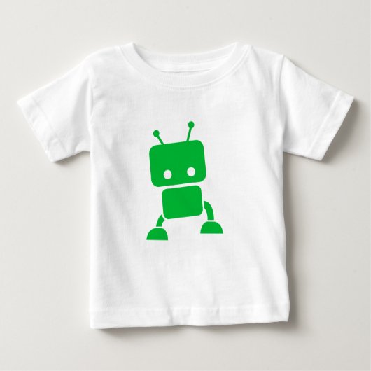 T-shirt Pour Bébé Vêtements verts de bébé de robot de bébé (Devant)