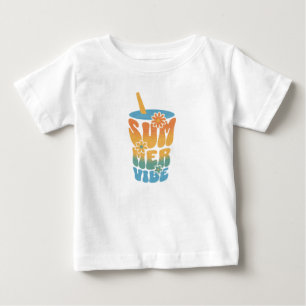 T-shirt Pour Bébé Vibe Été Floral Rétro