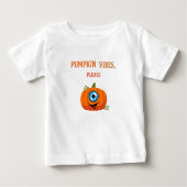T-shirt Pour Bébé "Vibes Citrouilles S'il vous plaît - Bébé mignon H (Devant)
