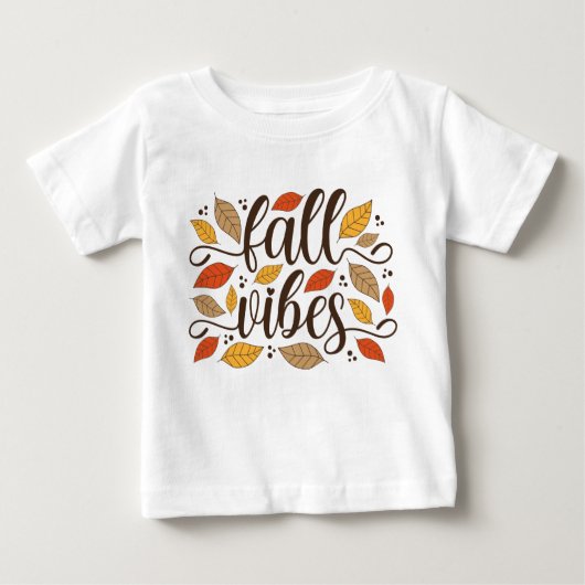 T-shirt Pour Bébé Vibes d'automne (Devant)