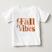 T-shirt Pour Bébé Vibes d'automne (Devant)