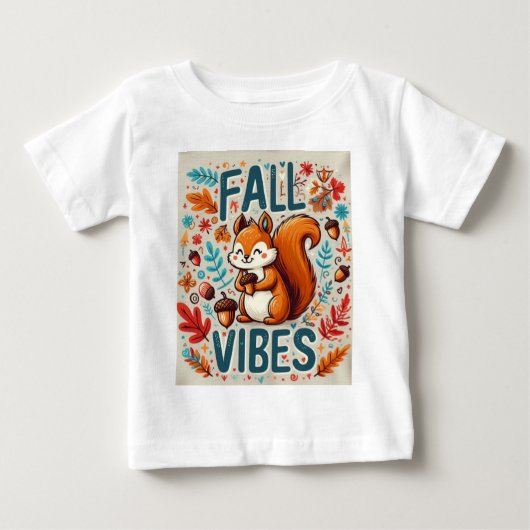 T-shirt Pour Bébé Vibes d'automne 4 (Devant)