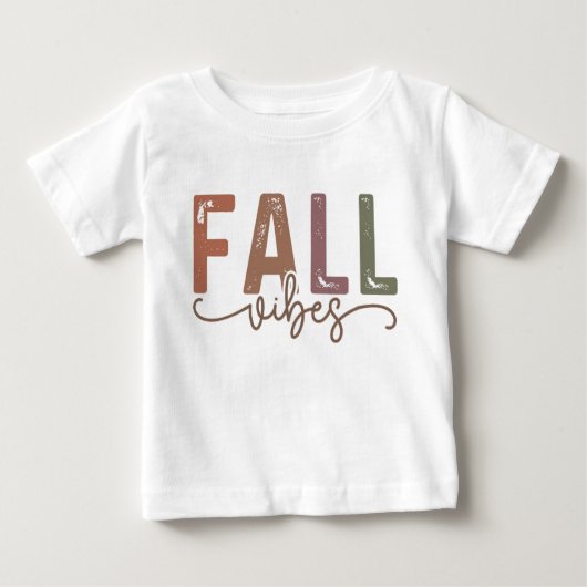 T-shirt Pour Bébé Vibes d'automne arc-en-ciel (Devant)