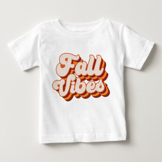 T-shirt Pour Bébé Vibes d'automne rétro (Devant)