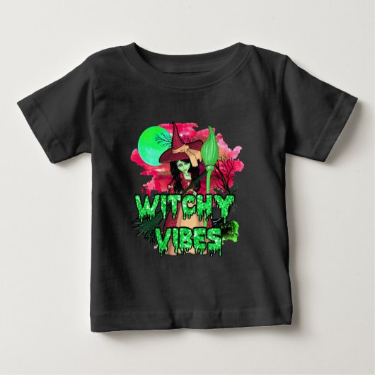 T-shirt Pour Bébé Vibes de cuisine d'Halloween (Devant)