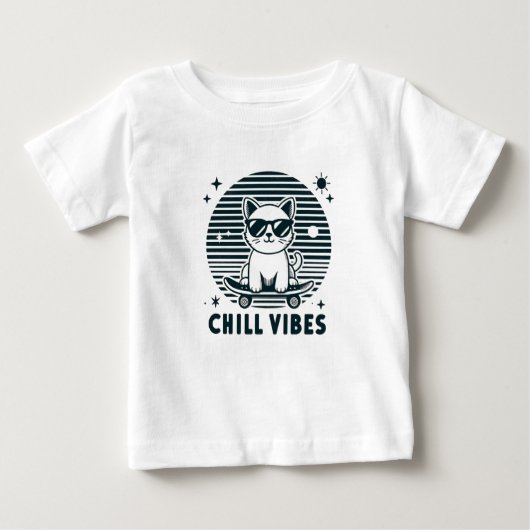 T-shirt Pour Bébé Vibes de frisson Baby Cool Graphic Jersey Tee (Devant)