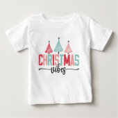 T-shirt Pour Bébé Vibes de Noël - Festive Tree Design (Devant)
