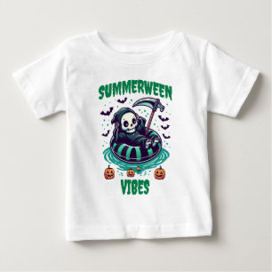 T-shirt Pour Bébé Vibes de Summerween – Faucheur détendu