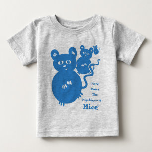 T-shirt Pour Bébé Viens la souris Mischievous ! Souris de dessin