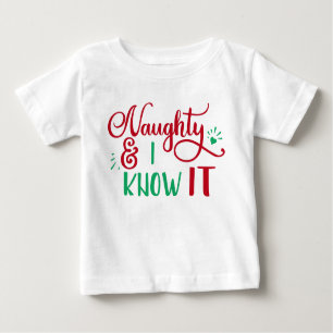 T-shirt Pour Bébé vilain et moi sachez-le Noël drôle