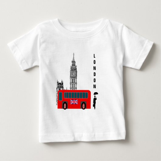 T-shirt Pour Bébé Ville de Londres (Devant)