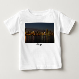 T-shirt Pour Bébé Ville de nuit de Chicago